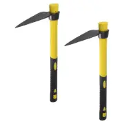 2pcs Single Head Sharp Hoe 15" Garden Hoe Tools with Fiberglass Handle