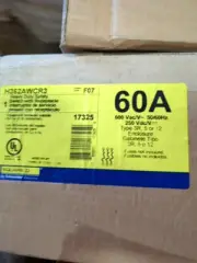 Square D H362AWCR3 60A Fusible Safety Switch w/ Arktite Receptacle 3PST 4 Wir...
