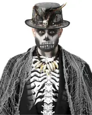 Voodoo Witch Doctor Top Hat