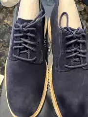 Cole Haan Zerogrand Oxfords Marine Blue/Ivory Suede U.S size 10 M