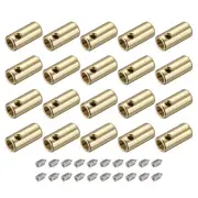 30Pcs 3.5mm Metal Shoelace Tips Screws Shoelace End Tip Cords End Gold