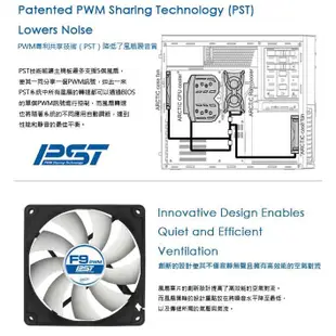 【郵局免運】Arctic-Cooling ARCTIC F9 PWM 標準/4pin/PWM風扇/9葉 樂維【太極數位】