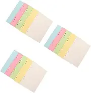 COHEALI 3sets Refillable Planner Binder Paper A5 Lined Loose Leaf Paper 6 Hole Punches 100sheets*3