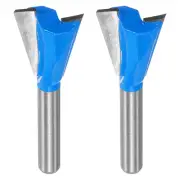 2pcs Dovetail Router Bit 3/4" Diameter 1/4" Shank Dovetail Joint Bit