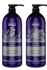 Natural Look Silver Ice Silver Blonde Shampoo and Conditioner 1 Litre with Pumps