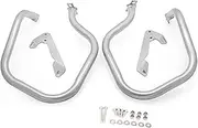 Highway Front&Rear Engine Guard Side Saddlebag Crash Bars Bumper Protector,Compatible with R1250RT R1250 RT R 1250 RT 2018-2024(Silver Rear Bumper)