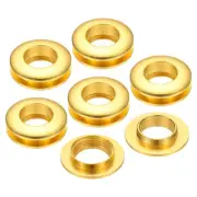15.5mm(5/8 Inch) Brass Hole Eyelets, 6 Pcs Arc Surface Grommets, Gold Tone
