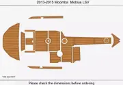 2014 Moomba Mobius LSV Swim Platform Cockpit Boat EVA Foam Faux Teak Deck Floor
