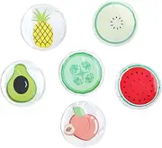 6Pcs Fruit Shaped Eye Fatigue Relief Patches Reusable Cooling Eye Masks Soft Gel Ice Packs for Dark Circles Puffiness for Relaxation Eye Care