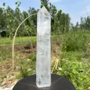 1.2kg Natural Clear Quartz Obelisk Reiki Crystal Wand Point Tower Decor Heal