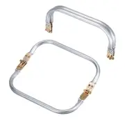 Metal Purse Frame 2Pcs, 7.1" Rectangle Lock Frame Kiss Lock Clasp Bag Frame