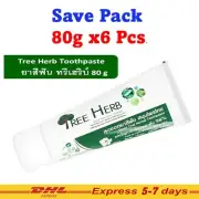 6x Tree Herb Thai Herbal Toothpaste Remove Bad Breath Nicotine Stain 80g