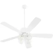 Quorum International 4525-0408 Ovation Indoor Ceiling Fan Studio White