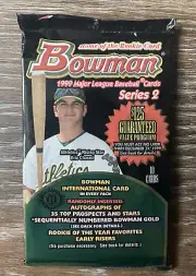 1999 Bowman Series Two MLB Major League Baseball Cards Unopened Hobby Pack
