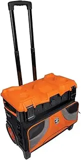 [KLEIN TOOLS] Tradesman Pro Master Rolling Tool Bag, Black/Orange
