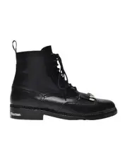silver-detail lace up boots 44,39,40,41 Black