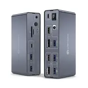 HDMI Displayport USB C Docking Station Dual Monitor for Laptop & Desktop (13-...