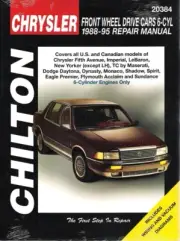 1988-95 Chrysler Front Wheel Drive Cars All 6-Cyl Chilton's Repair Manual 6729