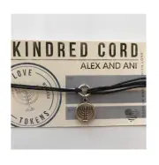 Alex and Ani Menorah Pull Cord Bracelet Black Silver Hanukkah BRAND NEW
