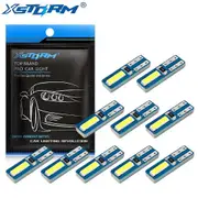 10Pcs Canbus T5 W3W 74 286 W1.2W Led Wedge Dashboard Lamps 12V Car Interior Lights Bulb Warning Indicator Instrument White Red blue