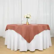 70" x 70" TERRACOTTA Premium Polyester Square TABLECLOTH Party Events
