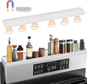 30 Inch Silicone Magnetic Stove Top Shelf, Kitchen over Stove Spice Rack Shelf A
