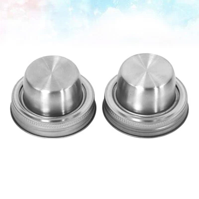 2 Pcs Cocktail Shaker Lid Mason Jar Lids for Cocktails Caps Jars