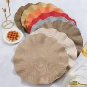 Placemats Round Table Mats Round Braided Woven Place Mats Washable Home Decor