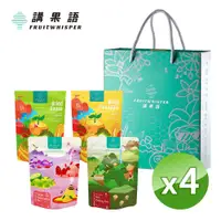 在飛比找蝦皮商城優惠-【講果語】午茶4入組(3果乾+1茶飲)鳳梨果乾、芒果乾、芭樂