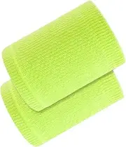 FONDOTIN 1Pair Sports Compression Wristband Breathable Exercise Support Brace for Fitness Activities Light Green for Basketball Volleyball Tennis Running Durable and Flexible