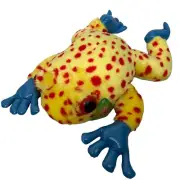 Sugar Loaf Red Eye Spotted Tree Frog Plush Stuffed Animal Yellow Blue New 17”