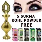 Arabian Natural BLACK Surma Kohl Kajal Eyeliner Kohl Powder كحل Gift Set Women