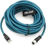 Ethernet Cable Cat 7e M12 A-Coded Female 8 Pin to RJ45 Straight Molded Twisted Paired Cable Fit for Profinet Automation Profibus EtherCAT Network (8M)