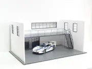 Two-floors car garage Scale 1:18 Diorama model kit Size 1/18 Auto model display