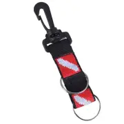 Dives Camera Light Keeper Scubas Lanyard Clip with Webbings Strap & 2 Keyrings