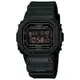 CASIO 卡西歐G-SHOCK系列 軍事風格炫黑方形電子錶DW-5600MS-1-黑x紅/48.9mm