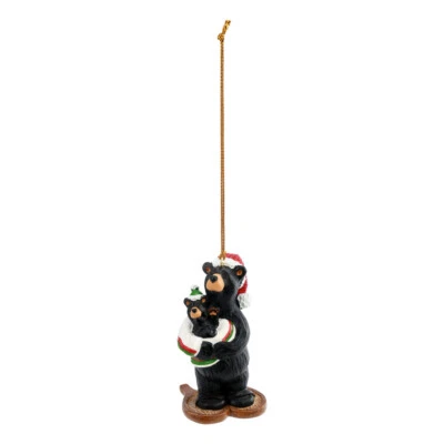Black Bear Christmas Ornament "Snowshoe" by Jeff Fleming Bearfoots Rustic Unique