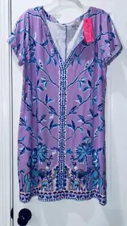 Lilly Pulitzer Sophiletta Shift Dress Purple Iris Slathouse Jungle New XXL