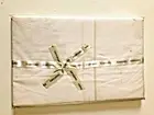 SET OF 2PCS HARWARD WHITE COTTON STANDARD PILLOWCASES WITH SATIN TRIM NEW SEALED