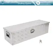 39"X13"X10" SILVER ALUMINUM PICKUP TRUCK TRUNK BED TOOL BOX TRAILER STORAGE+LOCK
