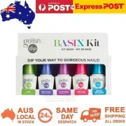 Gelish Dip Dipping Nail Basix Kit SNS - Prep, Base, Activator, Top, Brush Saver