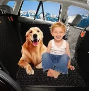 Large Hard Bottom Dog Car Seat Protector Comfortable Dog Back Seat Cover