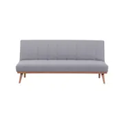 Monroe 3 Seater Sofa Futon Bed Fabric Lounge Couch - Grey