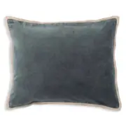 Annie Selke Gehry Velvet Linen Decorative Pillow Cover, Lumbar