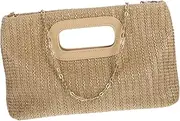 [CATIEBYE] Cute Shoulder Bag for Women Small Woven Purse with Detachable Chain Fashionable Evening Bag Handbags for Ladies