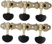 TOGEVAL Electric Guitar Tuning Pegs Acoustic Guitar Tuners Metal Tuning Pegs Classic Triple Axis Easy Install Tuning Pegs Set