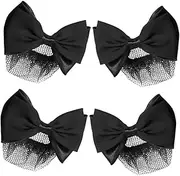 FOMIYES Elegant Butterfly Head Flower Spring Clip Soft Hair Bun Holders Mesh Net for Women