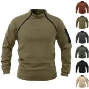 Mens Fleece Jumper Tactical Army Military Sweatshirt Combat T-Shirt Tops Coat