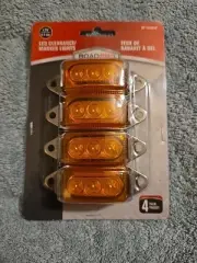 RoadPro 4-Pack 1.75" LED Clearance / Marker Lights Orange Sealed RP-1445A/4P