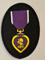 Purple Heart U.S. Military 4 Inch x 2.5 Inch Oval Patch *Made In USA*